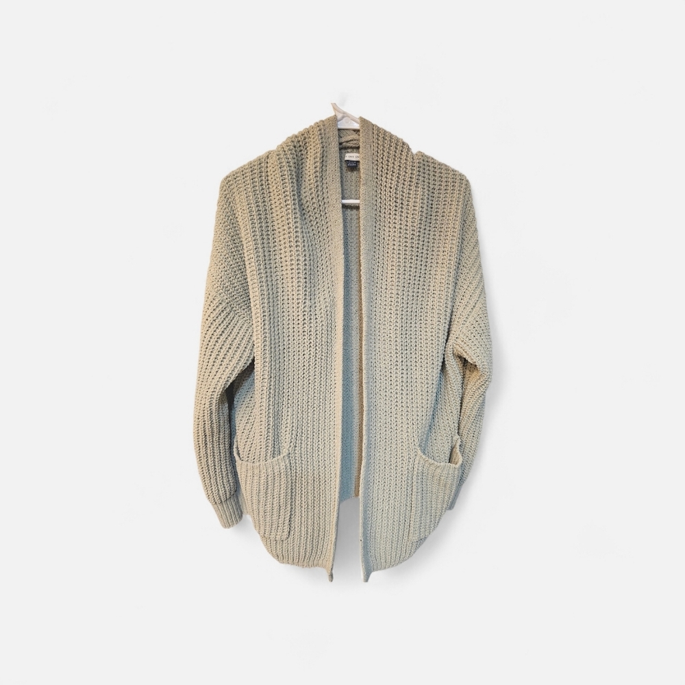Cozy Knit Open-Front Sweater - Cream